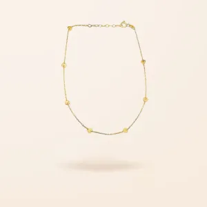 10K Gold Multiple Heart Anklet