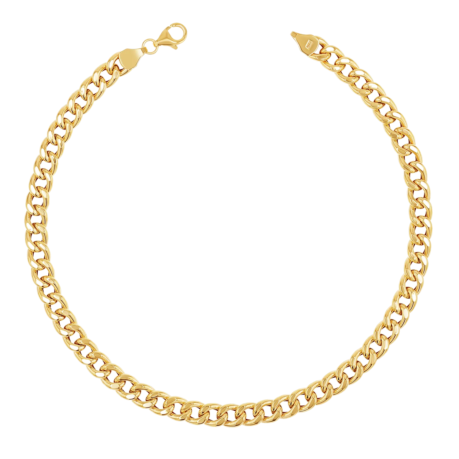 14K Miami Cuban Curb Link Anklet 5.5mm