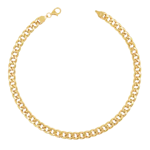 14K Miami Cuban Curb Link Anklet 5.5mm