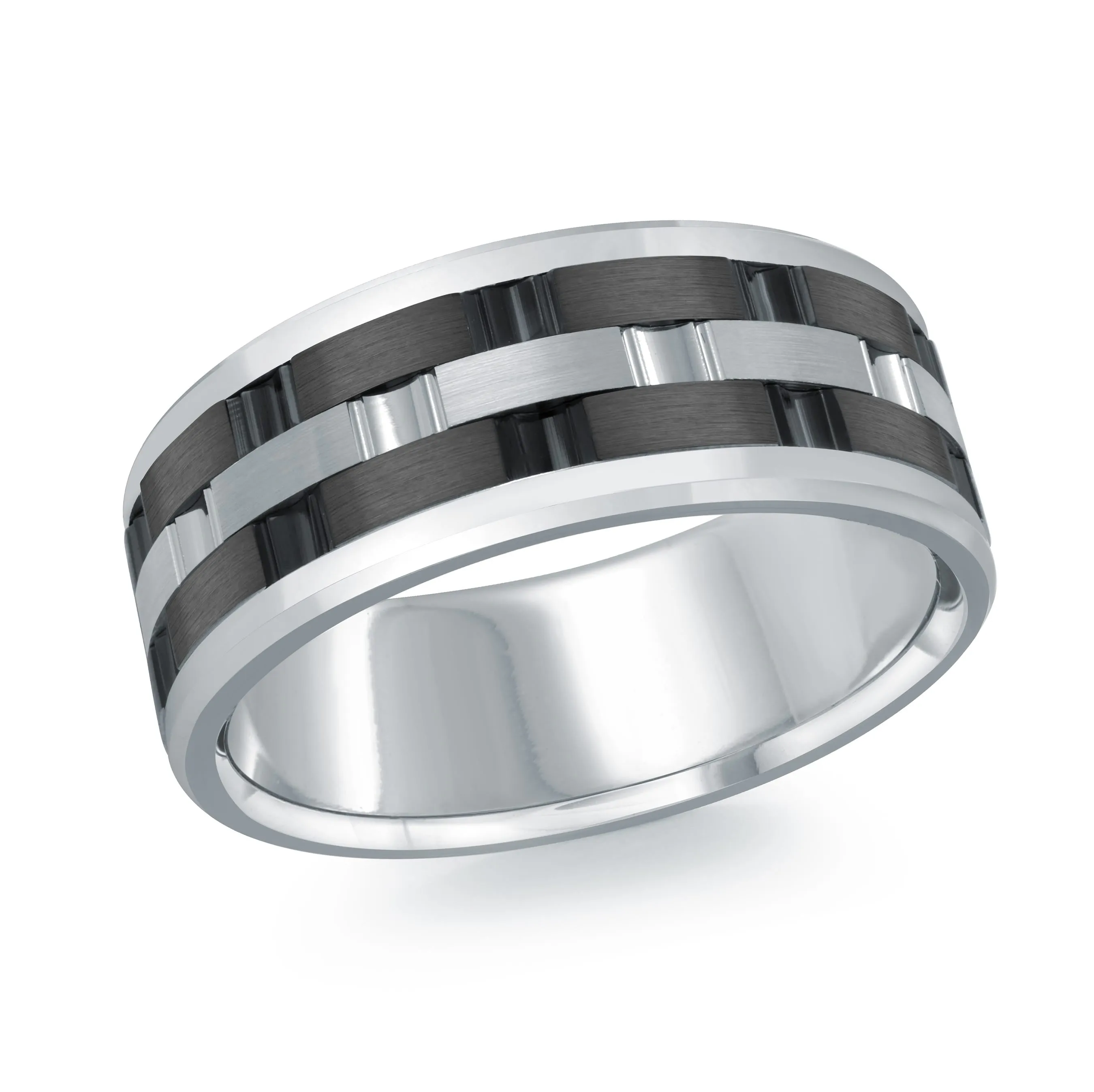 14K White Gold Ring from the Titanium Collection by Malo - MRDTI-002-8W