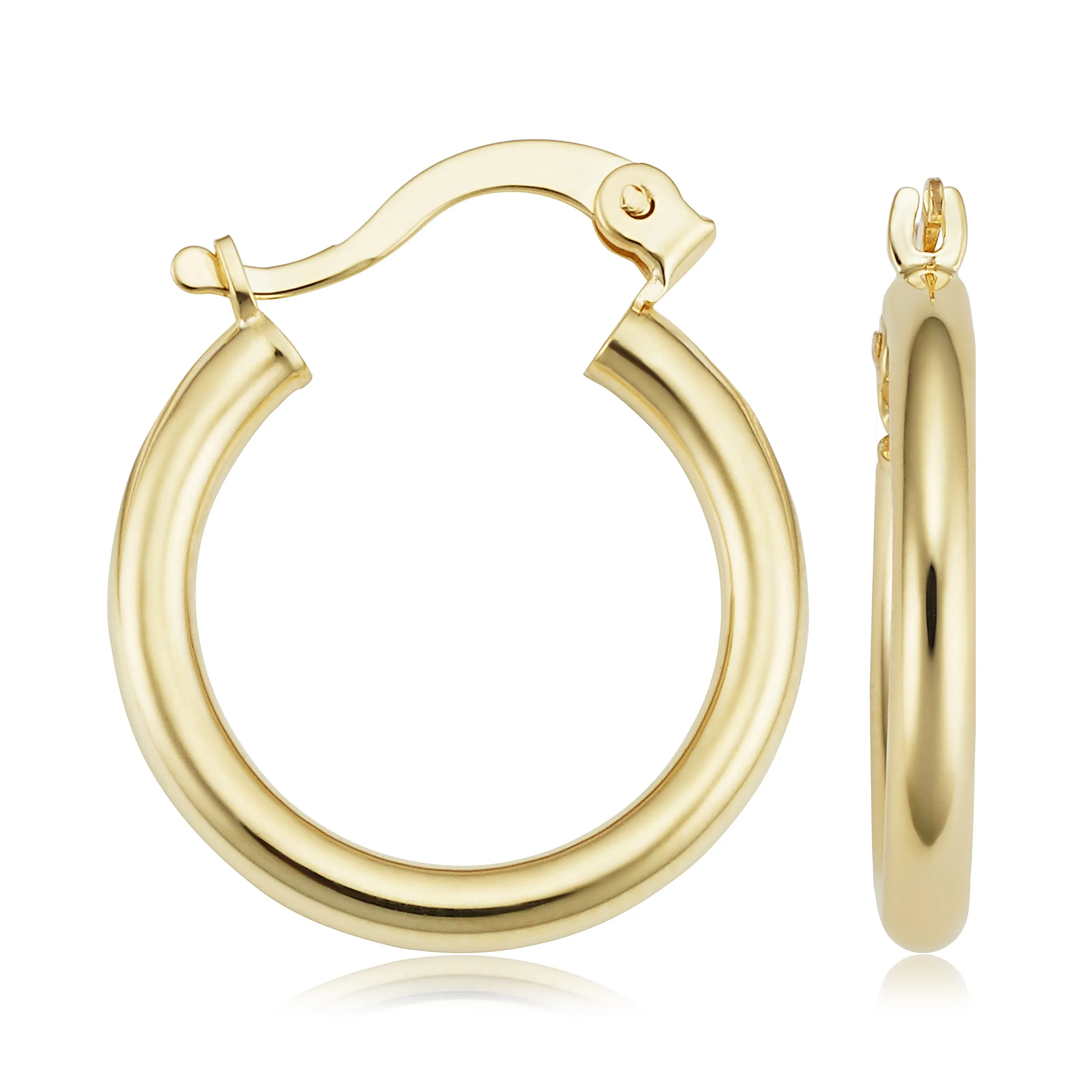 14k Yellow Gold Filled Classic Hoop Earrings (2.5 x 19 mm)