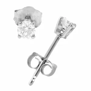 1/5 cttw Diamond Stud Earrings in 14K White Gold