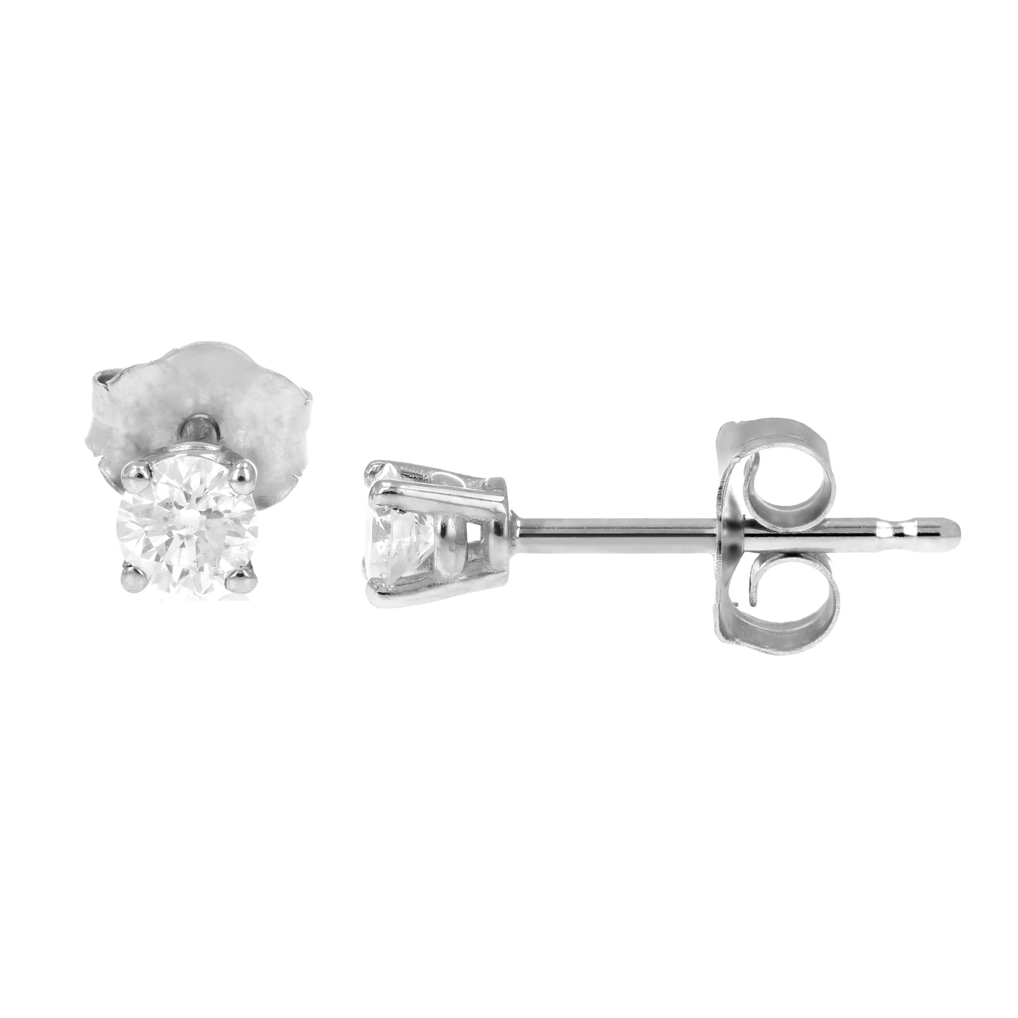 1/5 cttw Diamond Stud Earrings in 14K White Gold