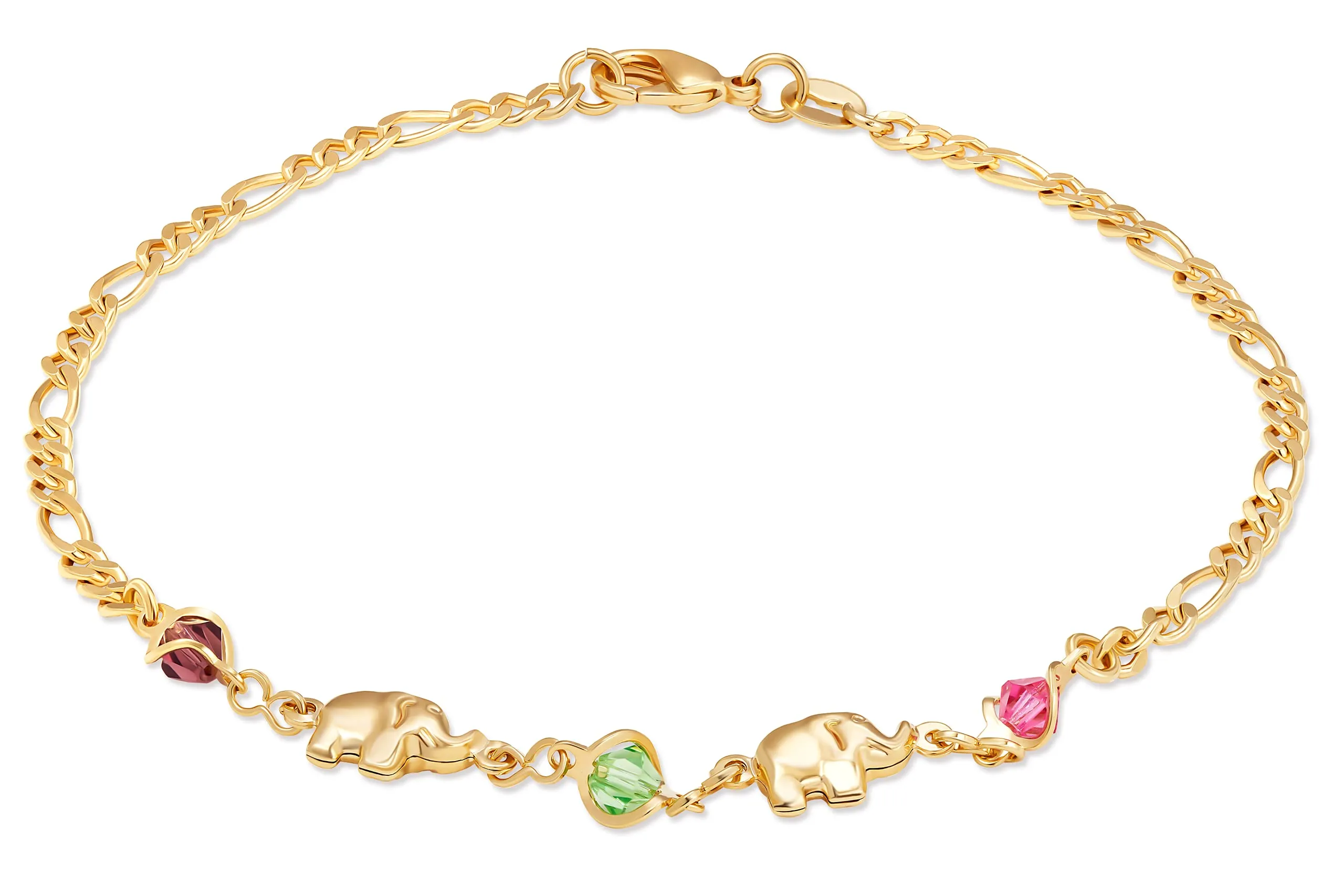 18k Gold Plated Prosperous Elephant Anklet