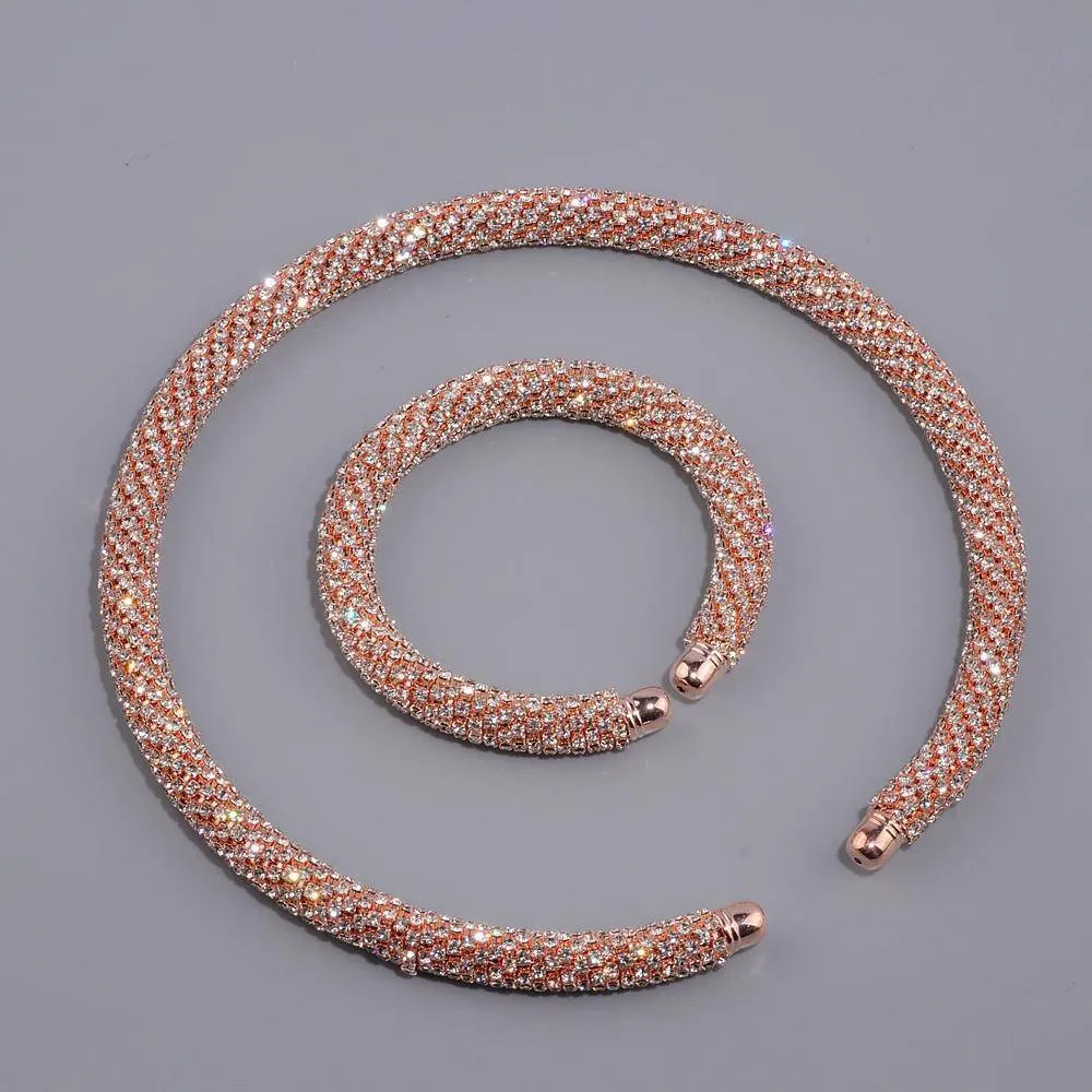 4 Colors, Maxi Crystal Collar Necklace Choker Necklaces