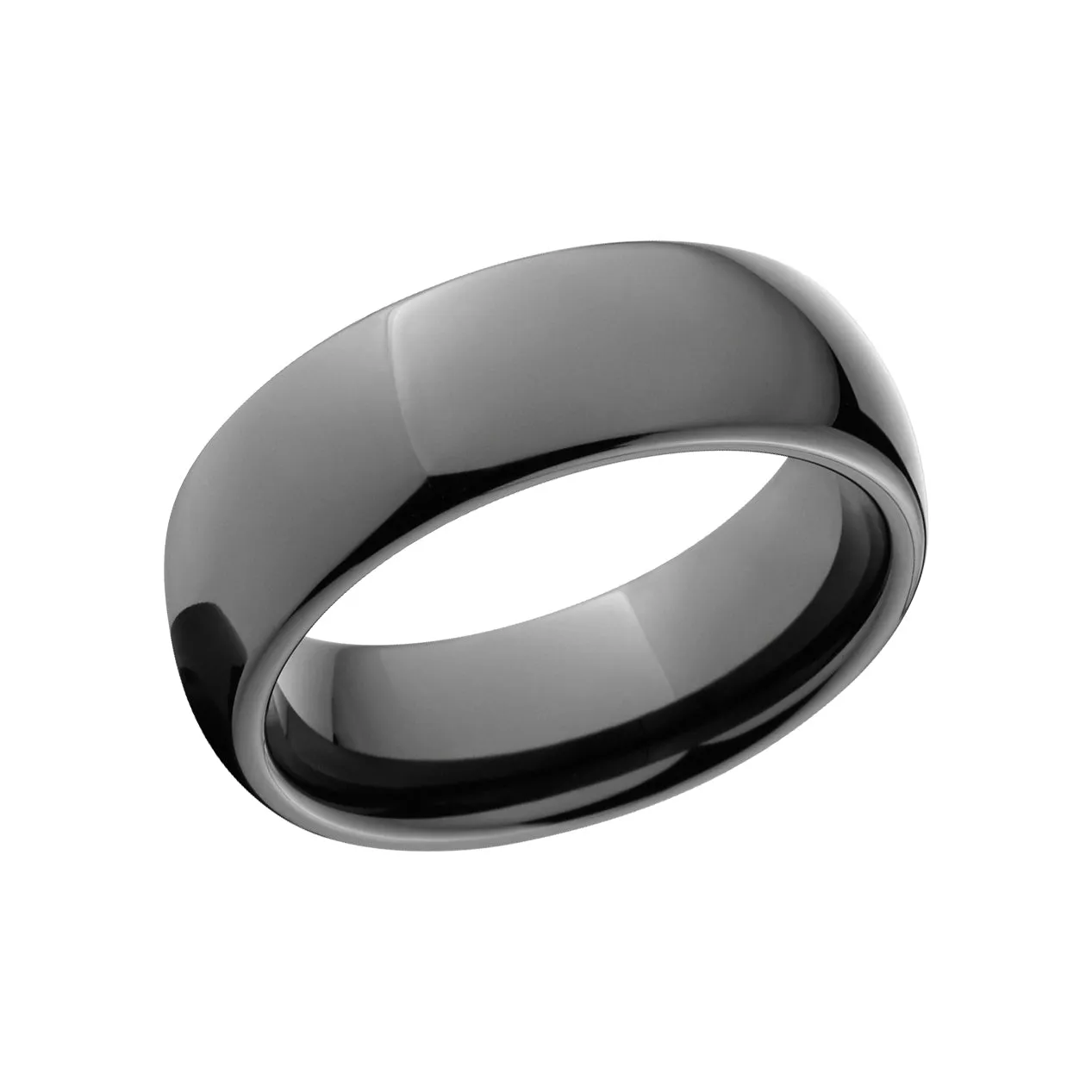 8mm Polished Black Ceramic - Men's Wedding Bands