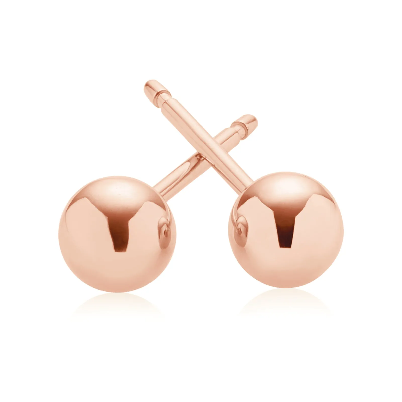 9ct Rose Gold 4mm Ball Stud Earrings