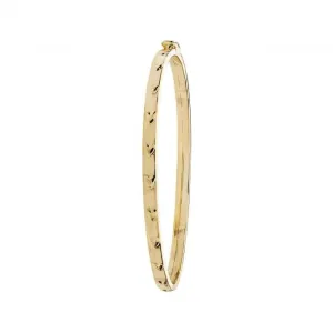 9CT Yellow Gold Babies Hearts Bangle BN423