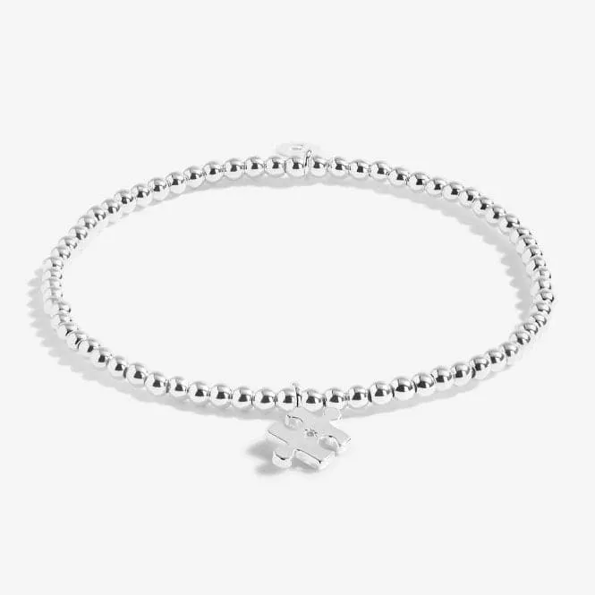 A Little Love You To Pieces Silver 17.5cm Stretch Bracelet 5233