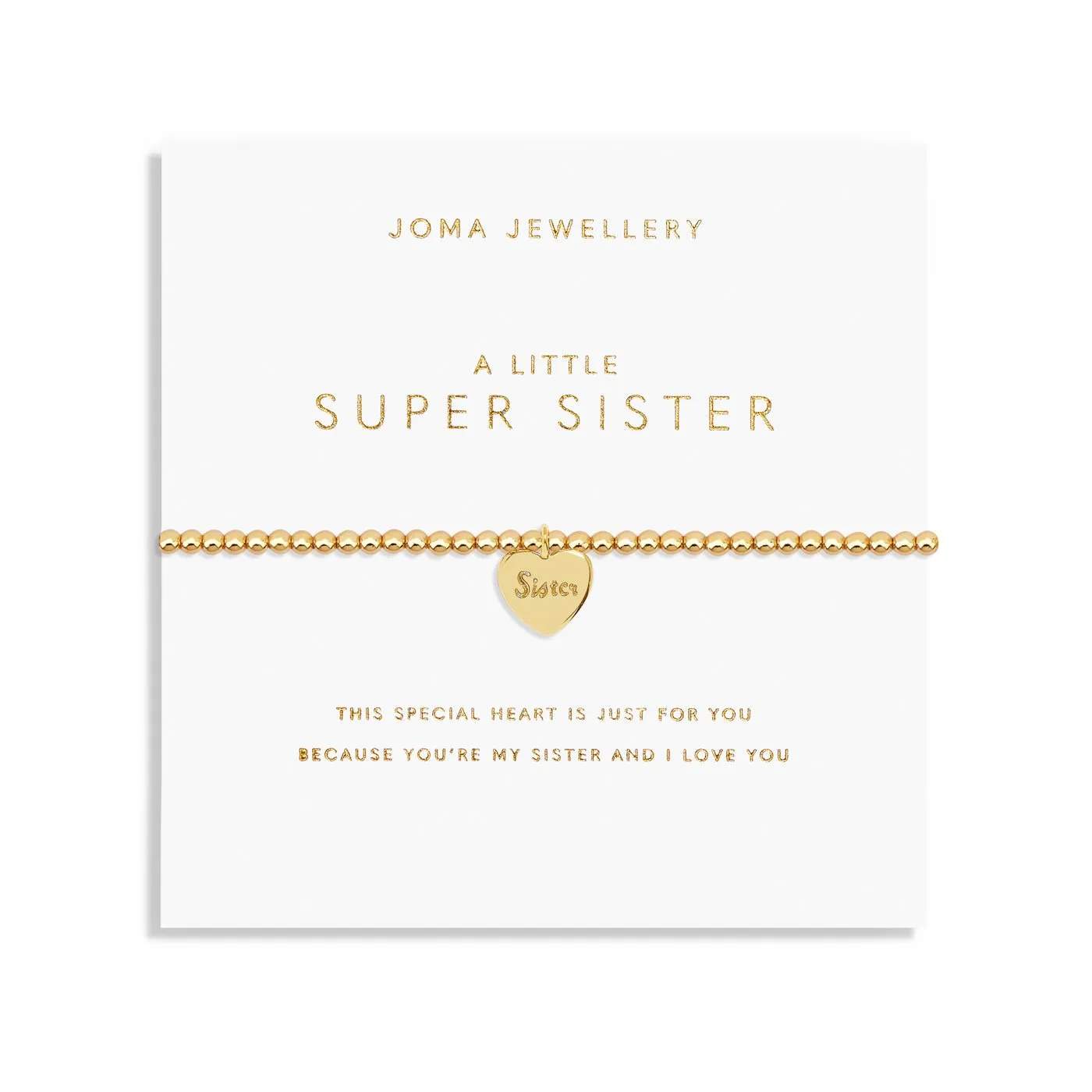 A Little Super Sister Gold Plated Bracelet 7587