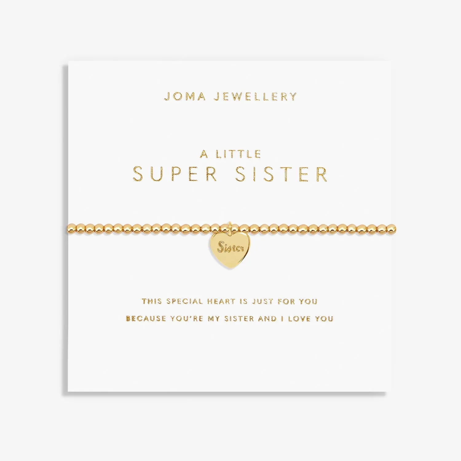 A Little Super Sister Gold Plated Bracelet 7587