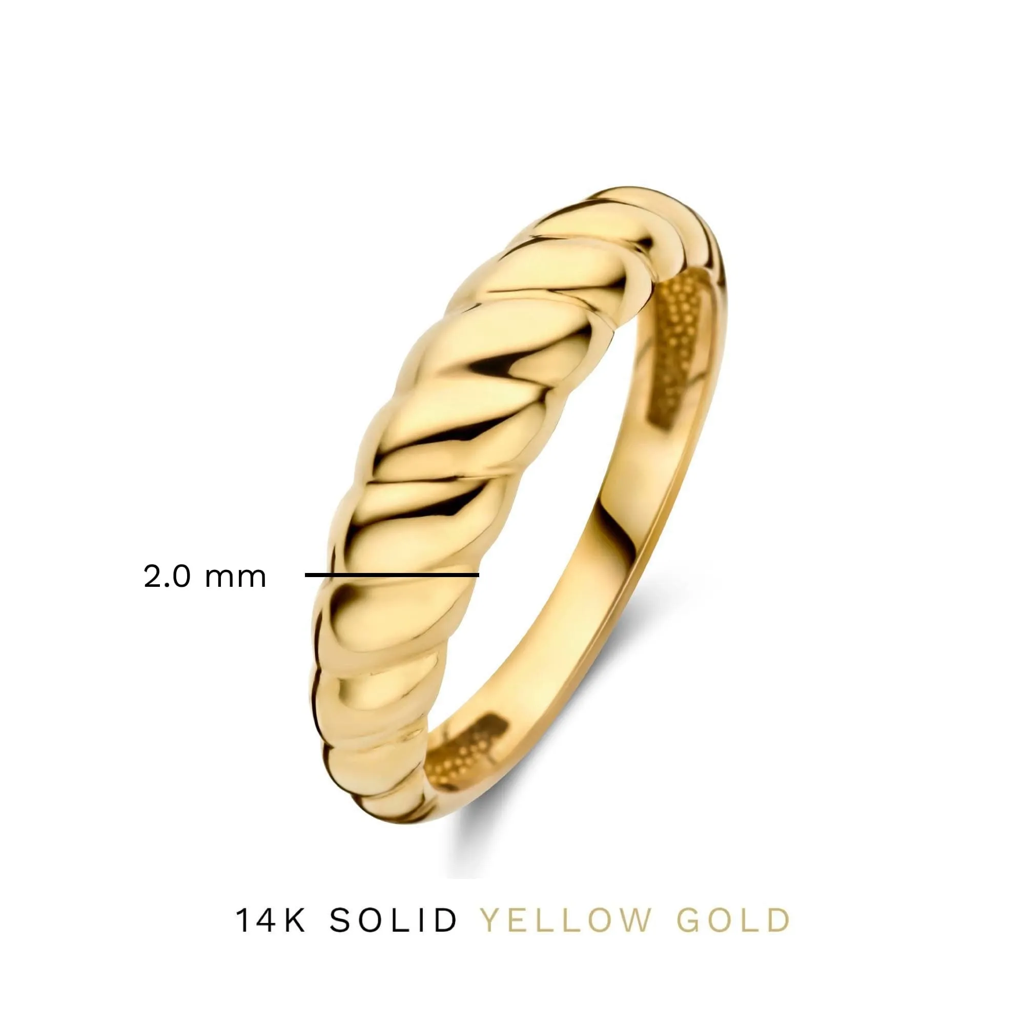 Aidee Elodie 14 karat gold ring with twist