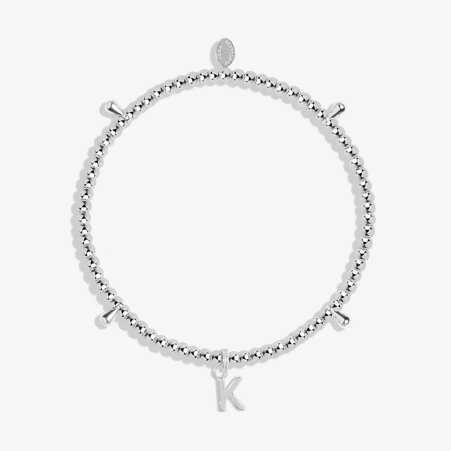 Alphabet A Little K Silver Plated Bracelet 7752