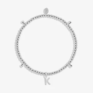 Alphabet A Little K Silver Plated Bracelet 7752