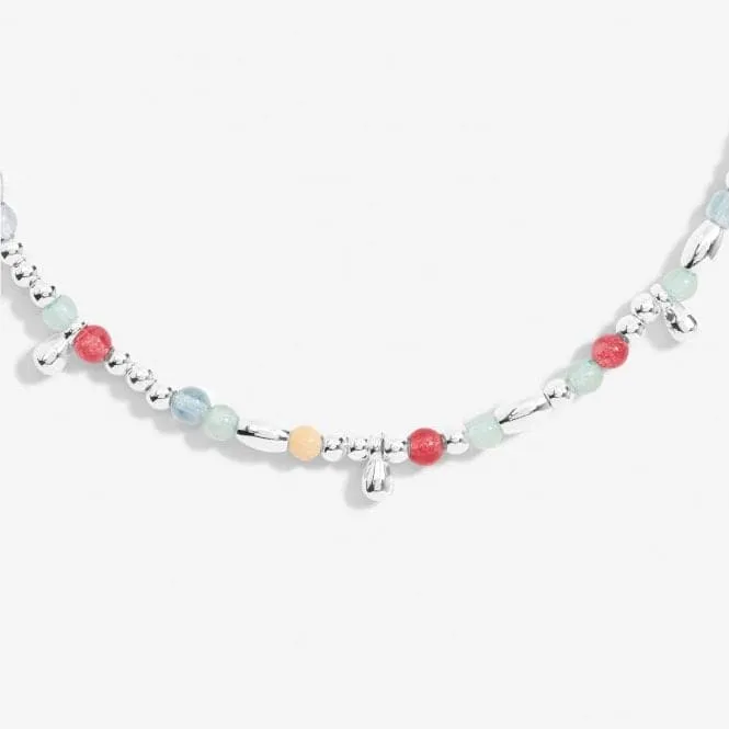 Anklet Multi Stone Silver Plated Anklet 23cm Stretch Anklet 6942