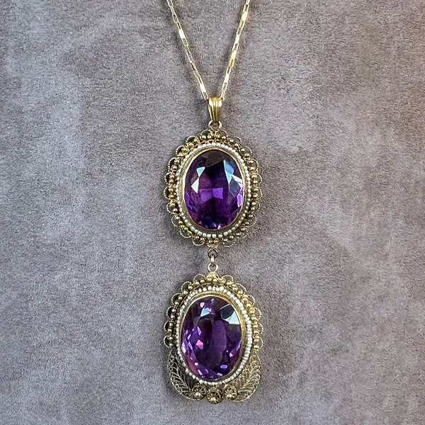 Antique Amethyst Necklace