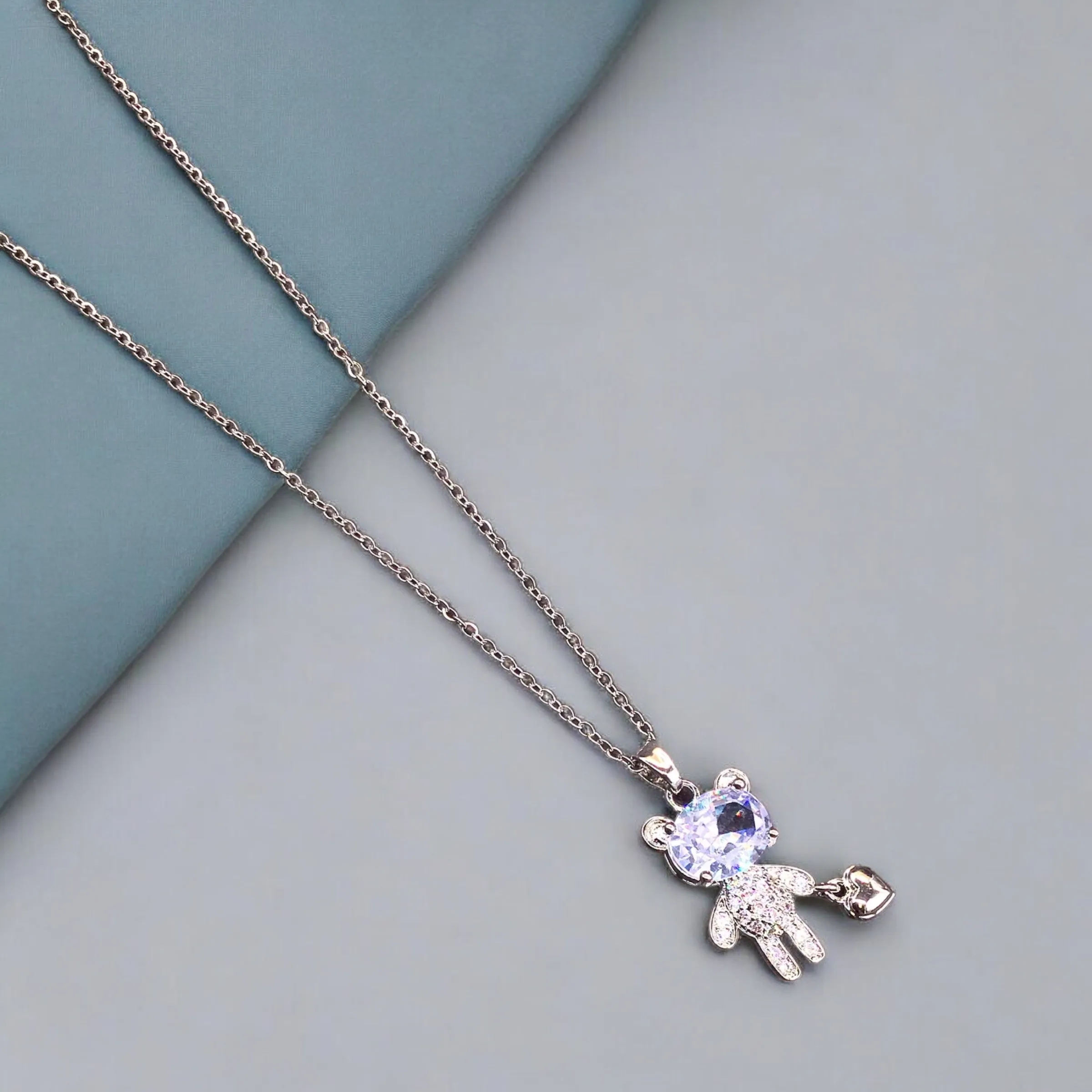 Astronaut Stainless Steel Necklace Pendants With Long Chain