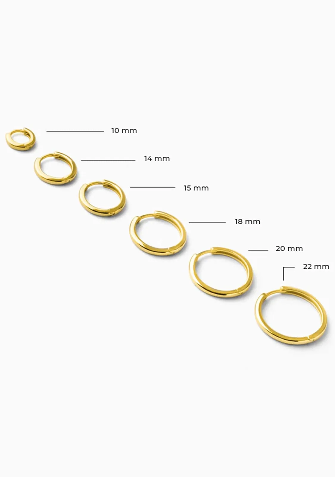 Basic 22 Hoop Earrings Gold