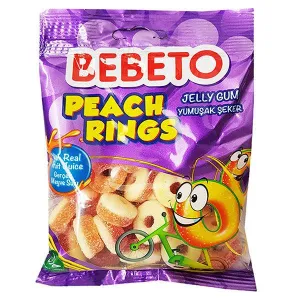 BEBETO PEACH RINGS JELLY GUM 80GM