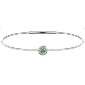 Birth Gems Peridot Bangle