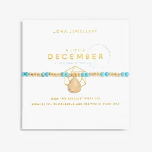 Birthstone December Turquoise Gold 17.5cm Bracelet 6143