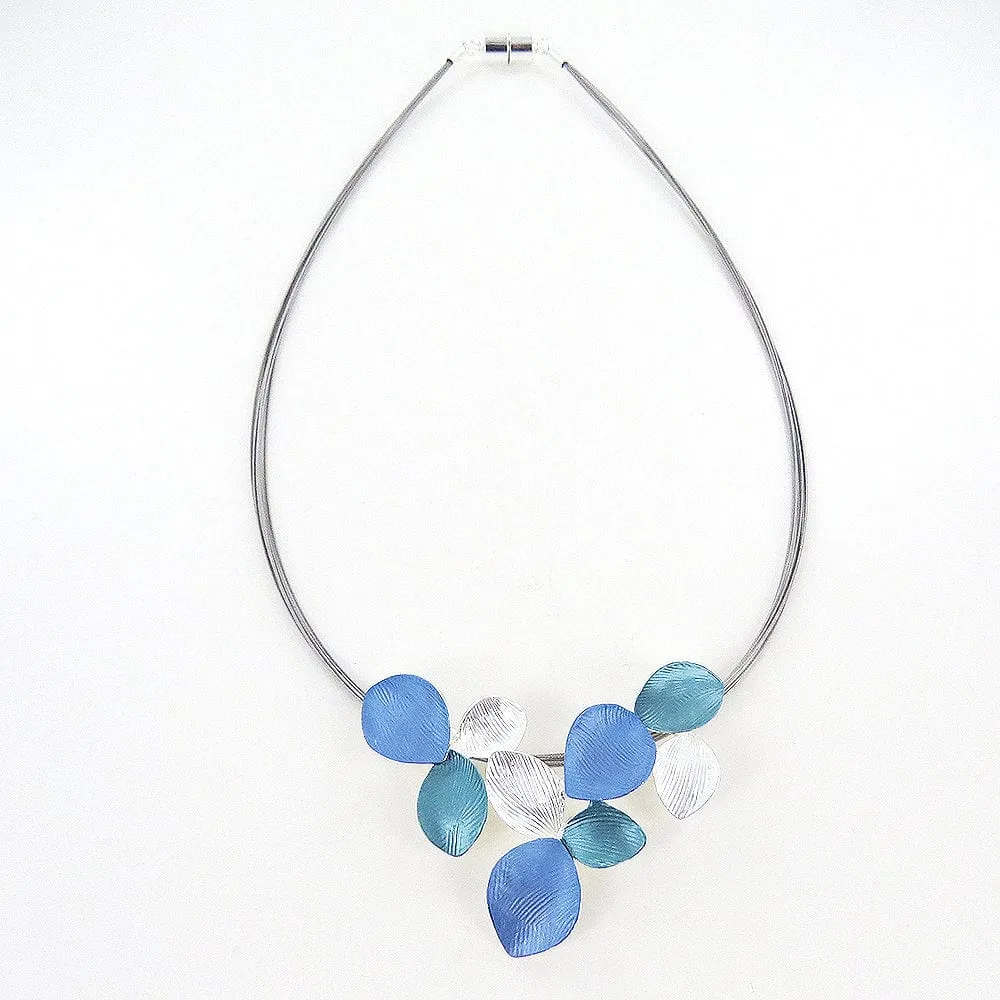 BLUE AND GREEN MULTI LILY NECKLACE