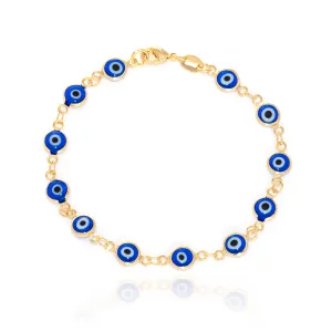 Blue Evil Eye Charm Bracelet for Protection Good Luck Turkish Nazar