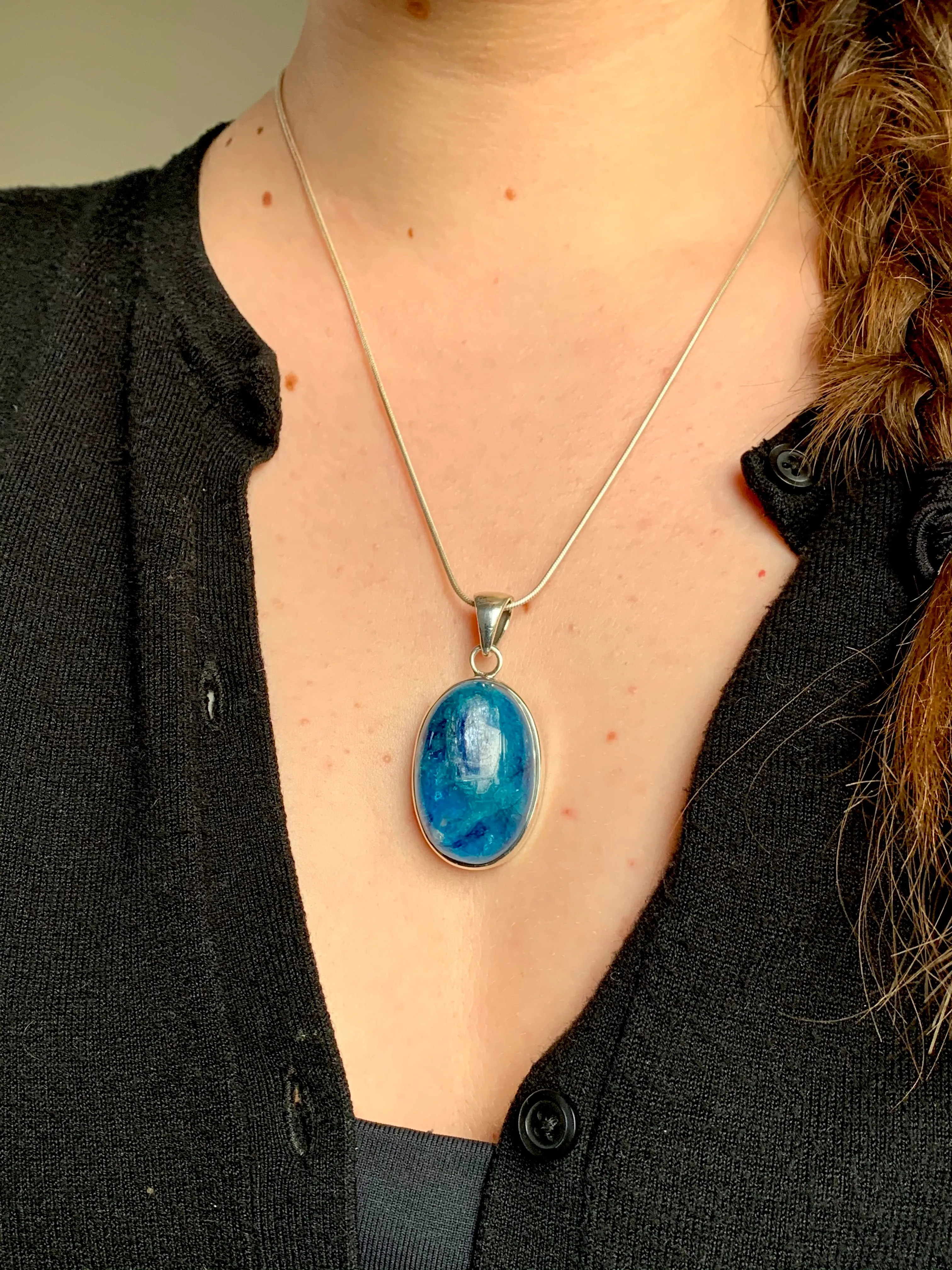 Blue Kyanite Akoni Pendant - Large Oval (One of a kind)