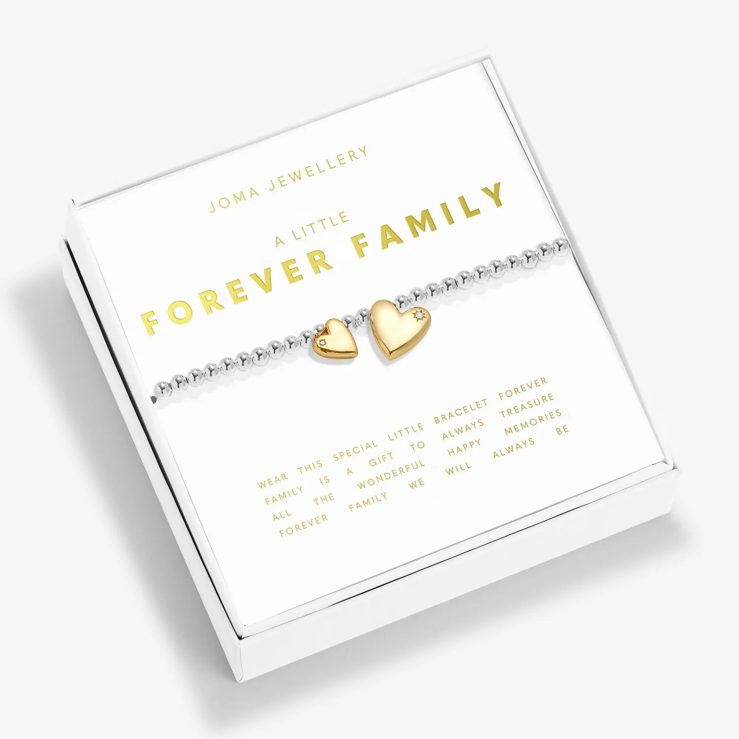 Boxed A Little Forever Family Silver Gold Plated Bracelet 7617