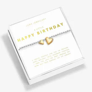 Boxed A Little Happy Birthday Silver Gold Plated Bracelet 7615