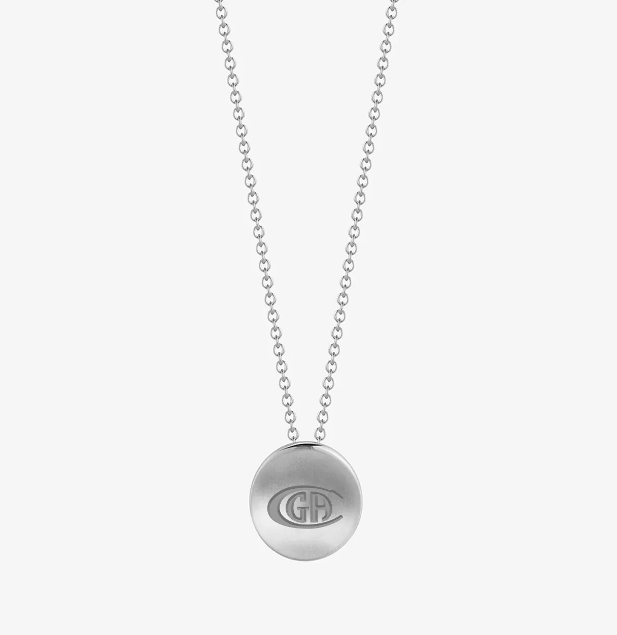 CGA Monogram Organic Petite Necklace - Sterling Silver