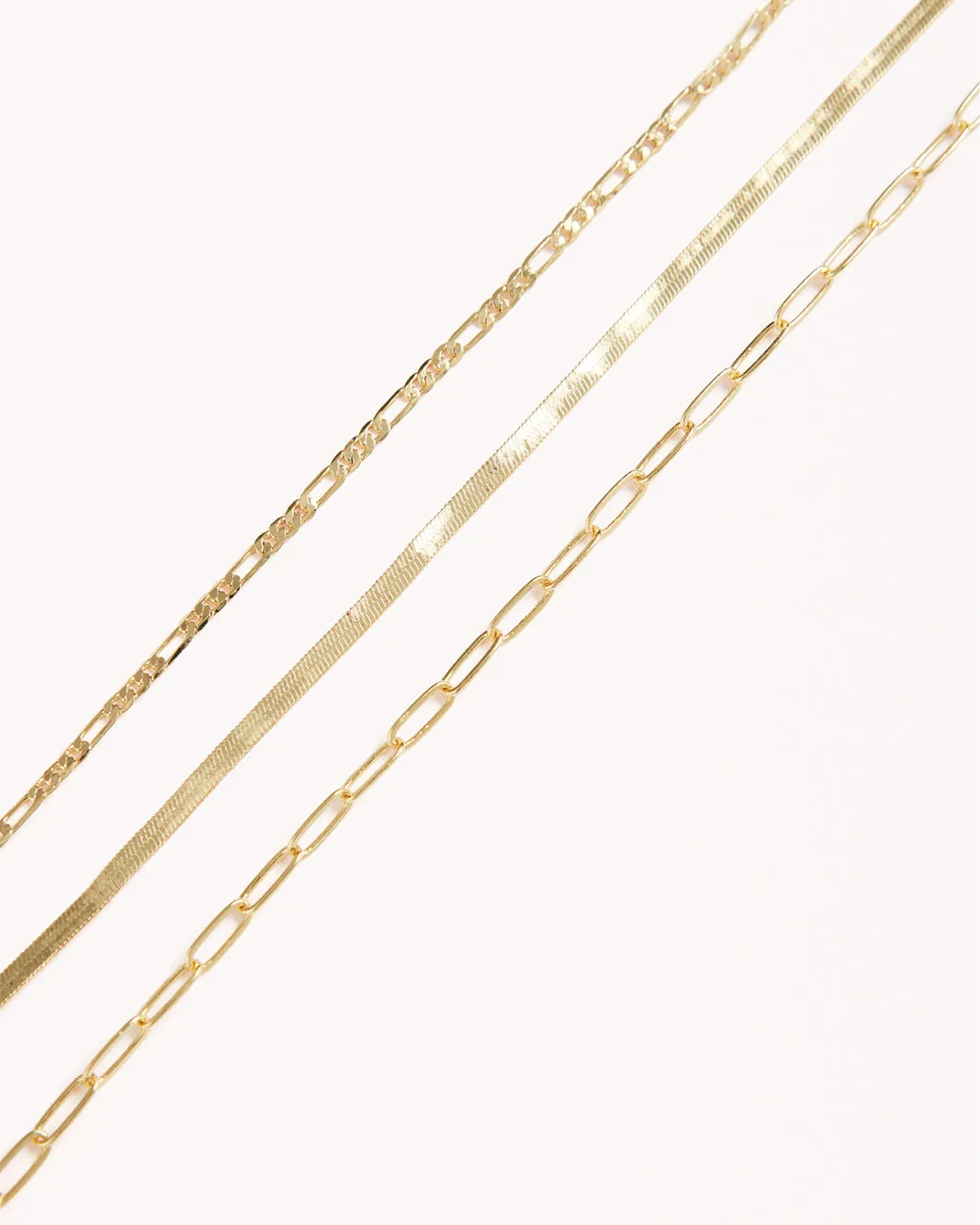 CHARLOTTE ANKLET 3 PACK - GOLD PLATED 18K