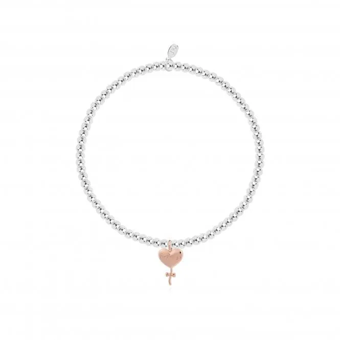 Childrens A Little Special Birthday Girl Silver And Rose Gold 15.5cm Stretch Bracelet C502