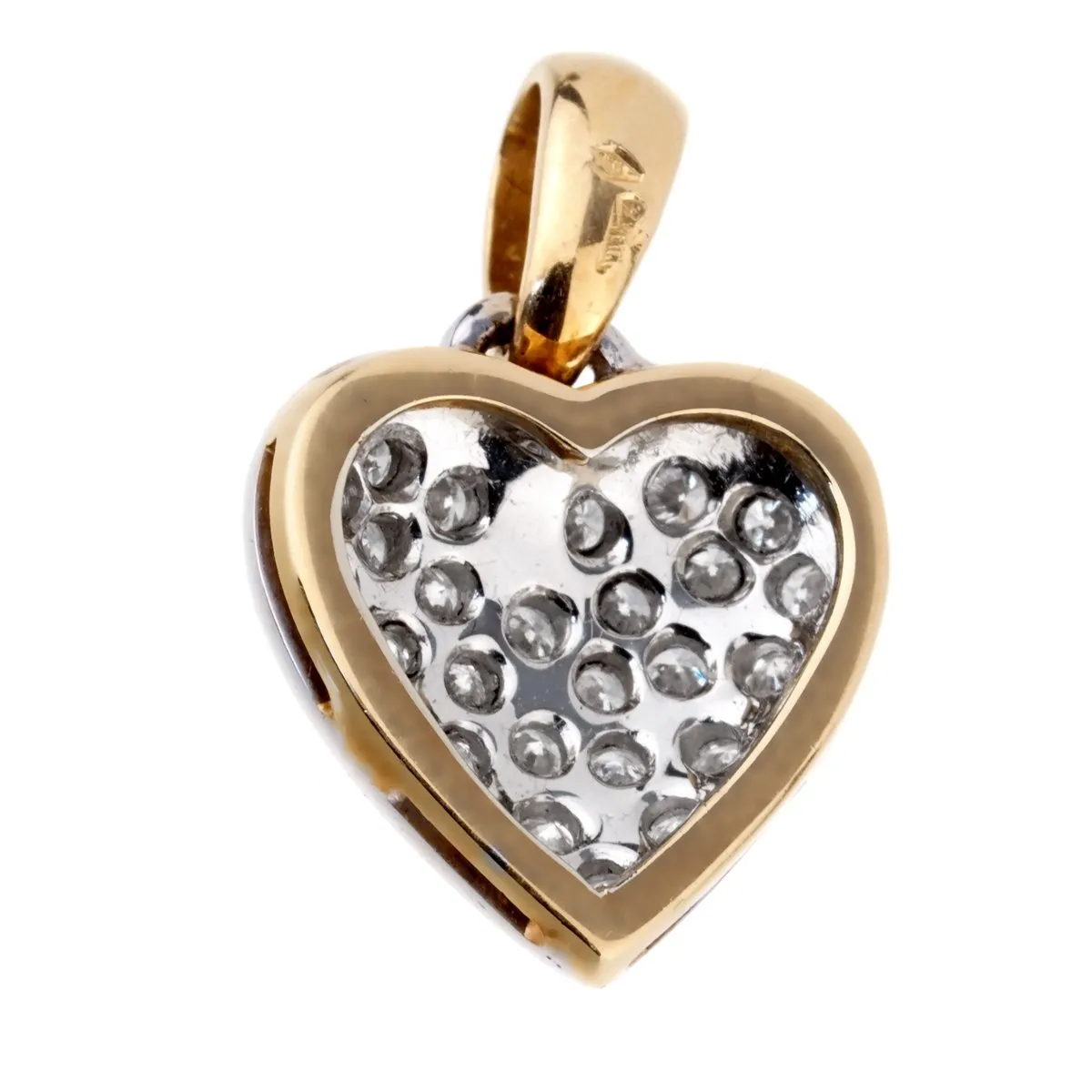 Chimento Gold Diamond Heart Pendant Necklace