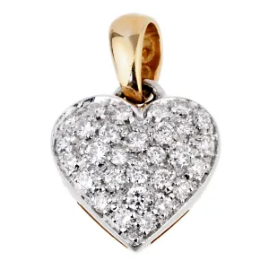 Chimento Gold Diamond Heart Pendant Necklace