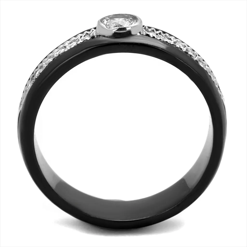 CJE2019 Two Tone IP Black CZ Band