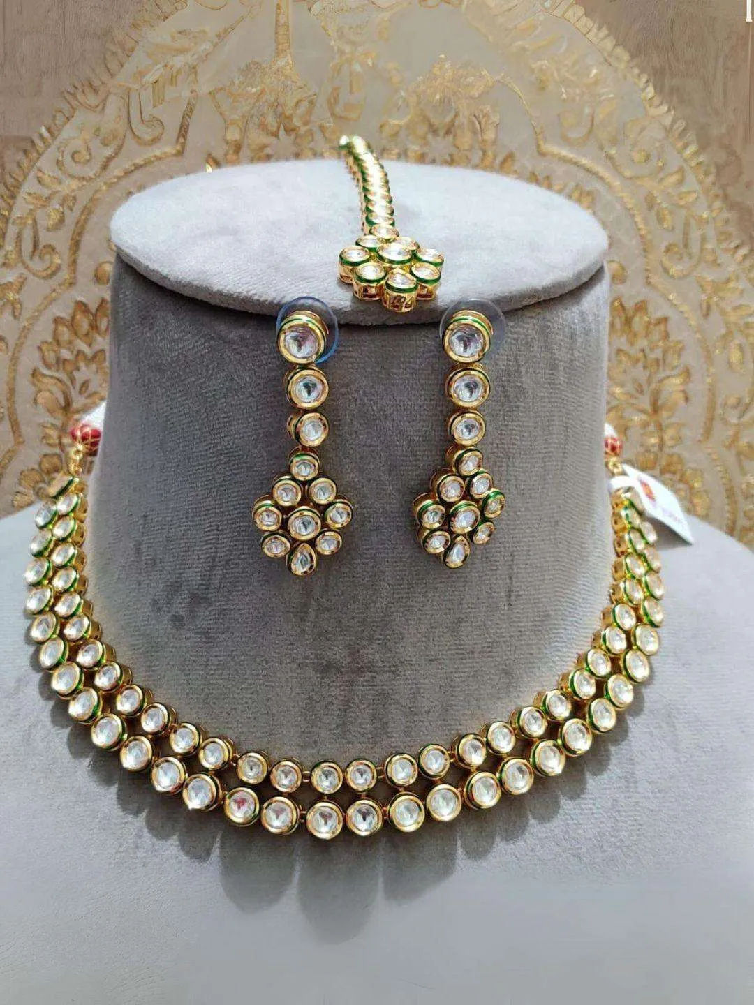 Classic 2 Line Kundan Set