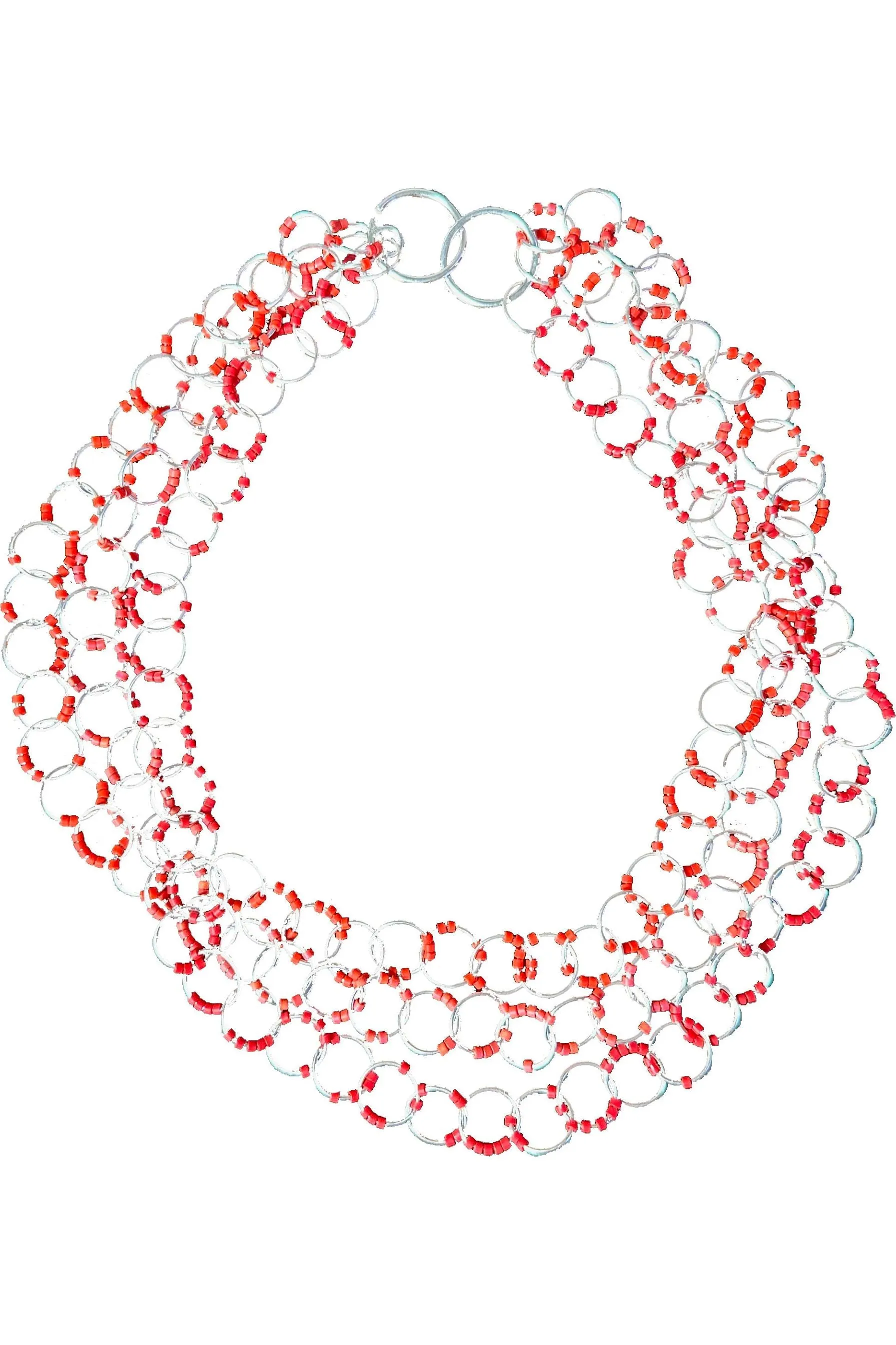 Claudia Fajardo Loops Necklace | Red | Clearance Final Sale