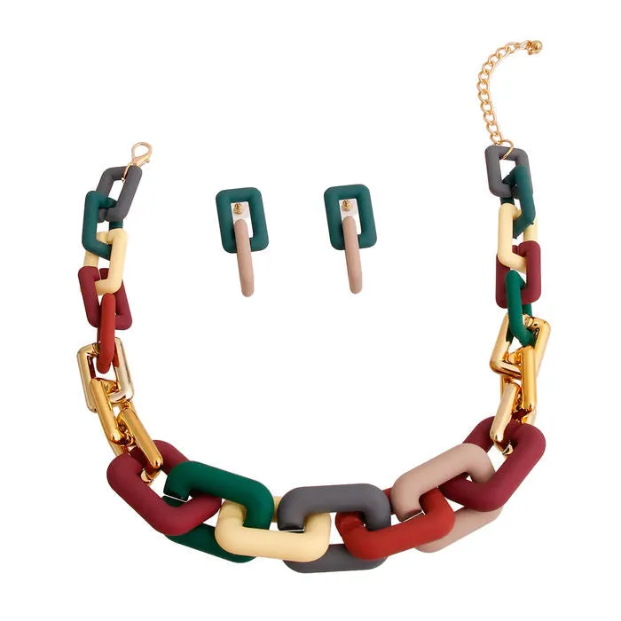 Colored Rubber Rectangle Chain