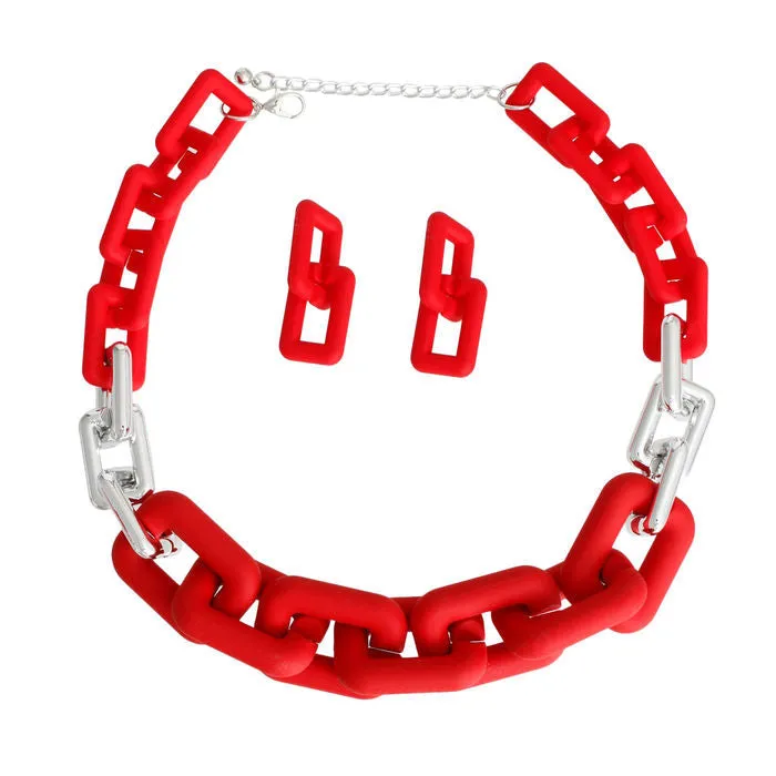 Colored Rubber Rectangle Chain