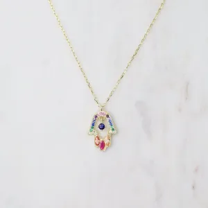 Colorful Hamsa Pendant