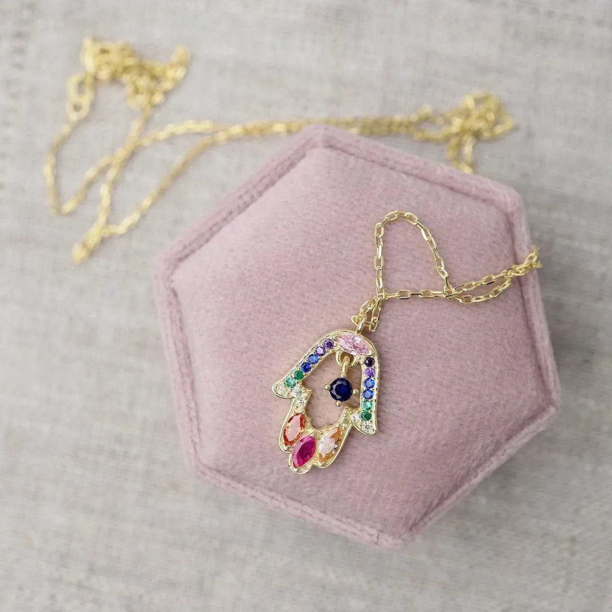 Colorful Hamsa Pendant