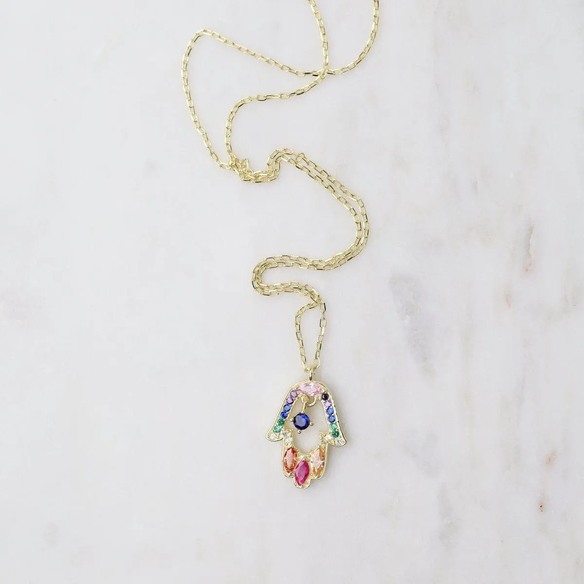 Colorful Hamsa Pendant