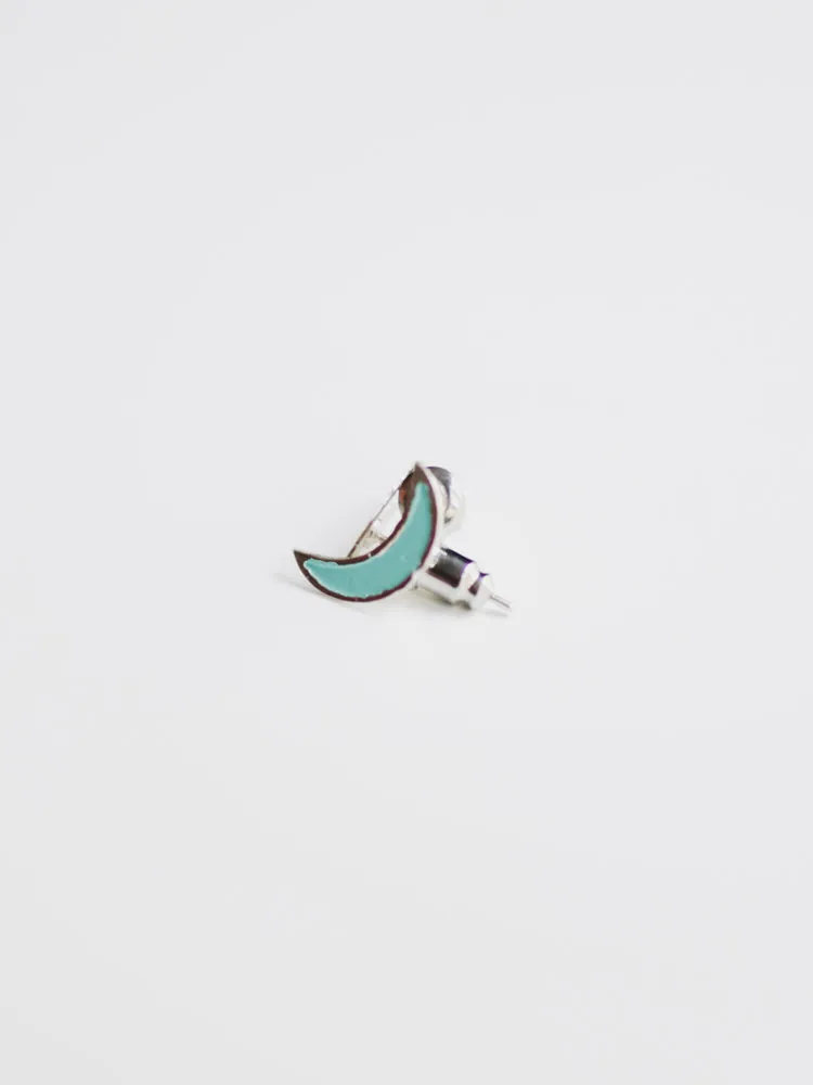 Crescent Studs - Turquoise