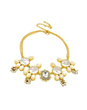 Crystal & Baroque Pearl Necklace