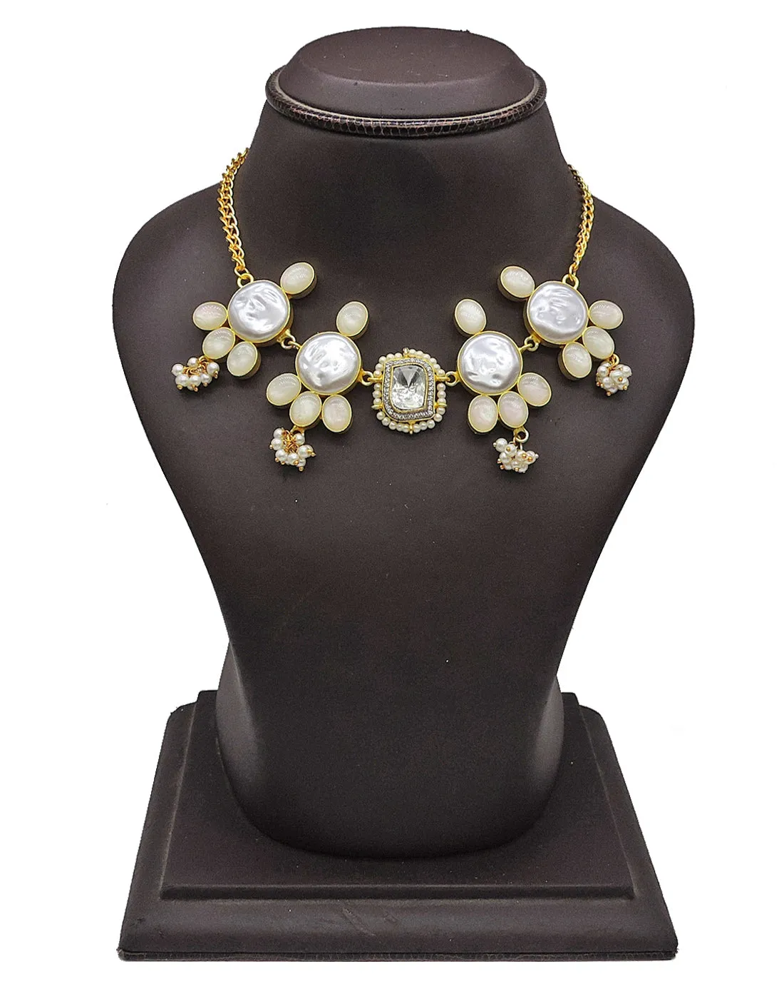 Crystal & Baroque Pearl Necklace