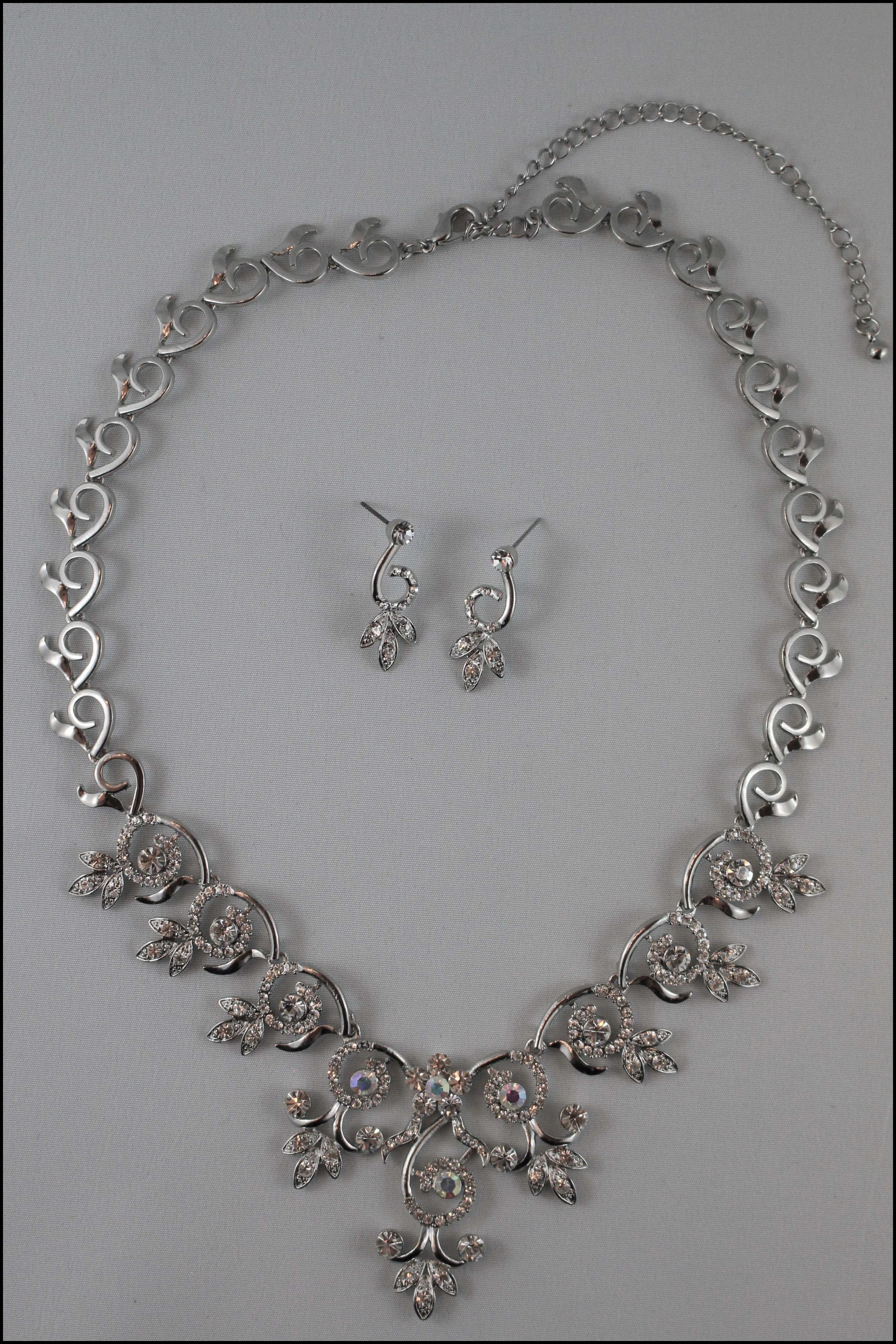 Crystal Pave Elegant Necklace Set