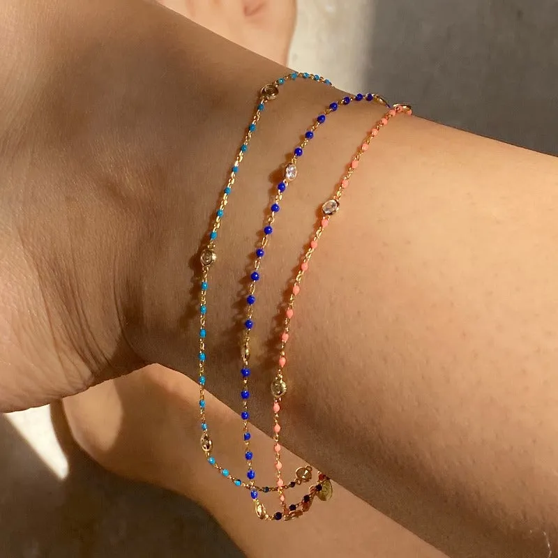 CZ Coloured Anklet