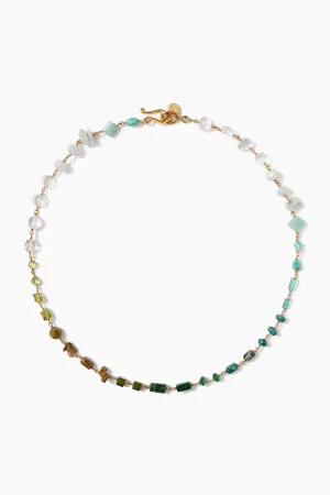 DAPHNE BEADED NECKLACE TURQUOISE MIX