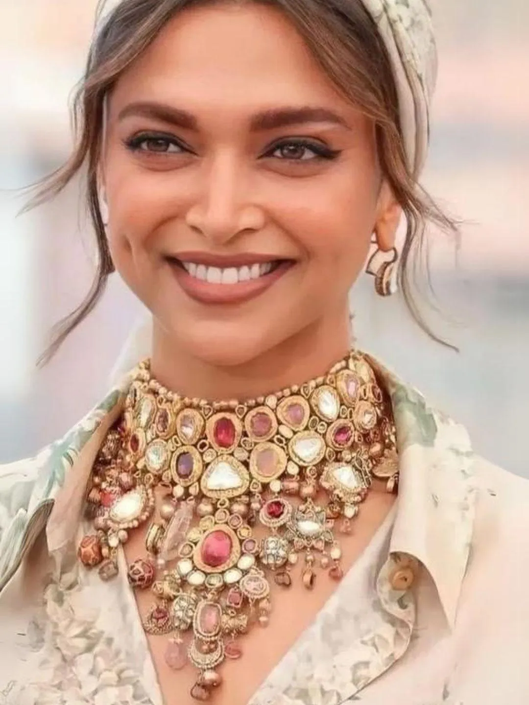 Deepika Padukone Inspired Polki Bridal Necklace